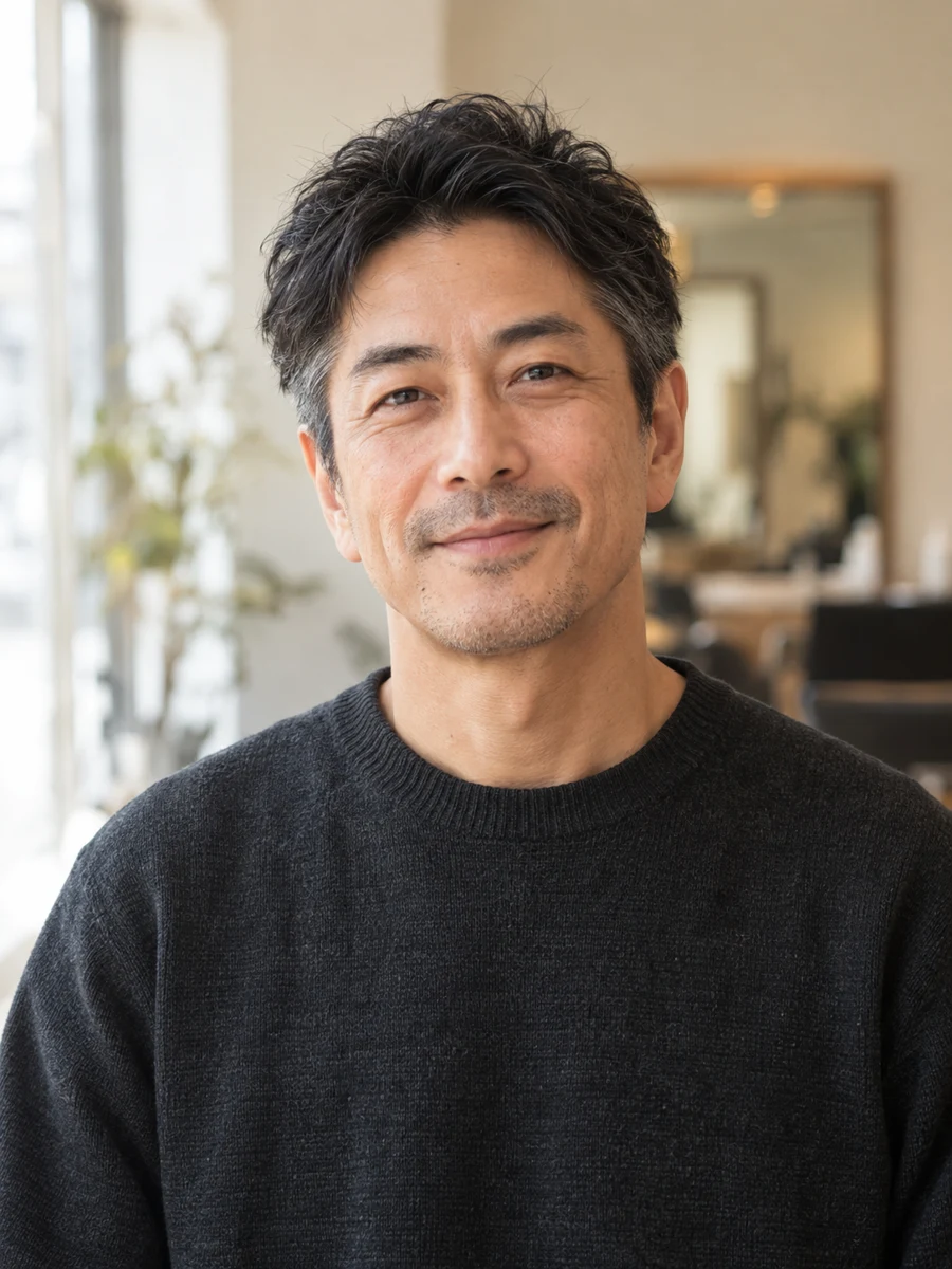 高橋直人の仮プロフィール写真(架空の人物)。